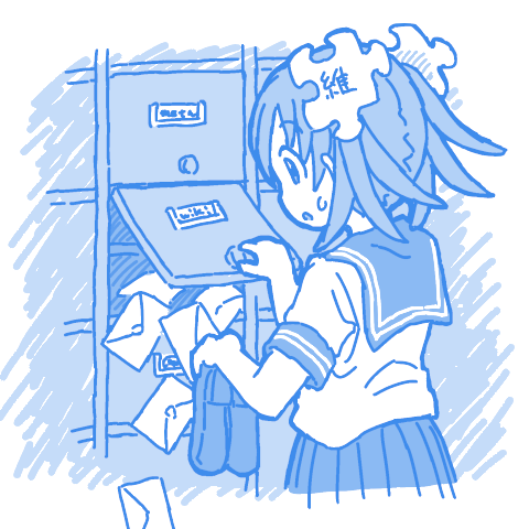 Wikipe-tan checking letters